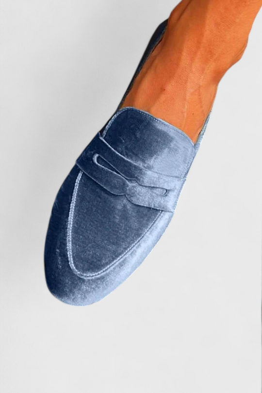 Samt-Loafer im Patchwork-Stil R&B R&B