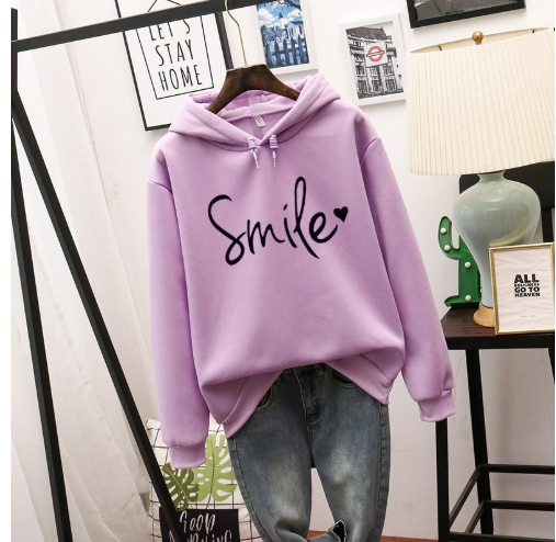 R&B | Hoodie mit Druck Baumwollmischung Lässiger Stil