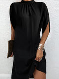 Modernes Damenkleid mit Fledermausärmeln