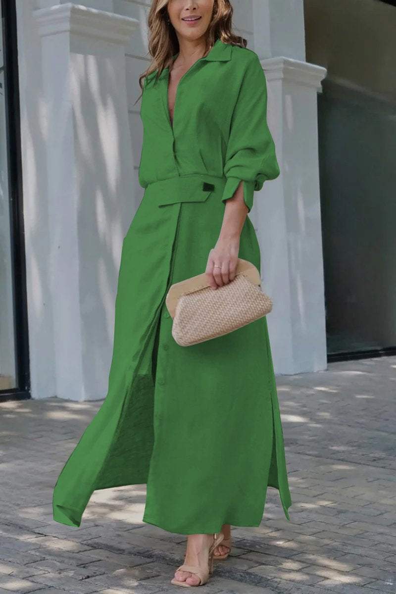 R&B | Klassisches Leinen-Maxi-Kleid