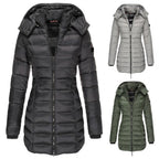 R&B | Warme Slimfit Winterjacke mit Kapuze Damen Winterjacke Regular Fit Belle Couture Essential Wärme