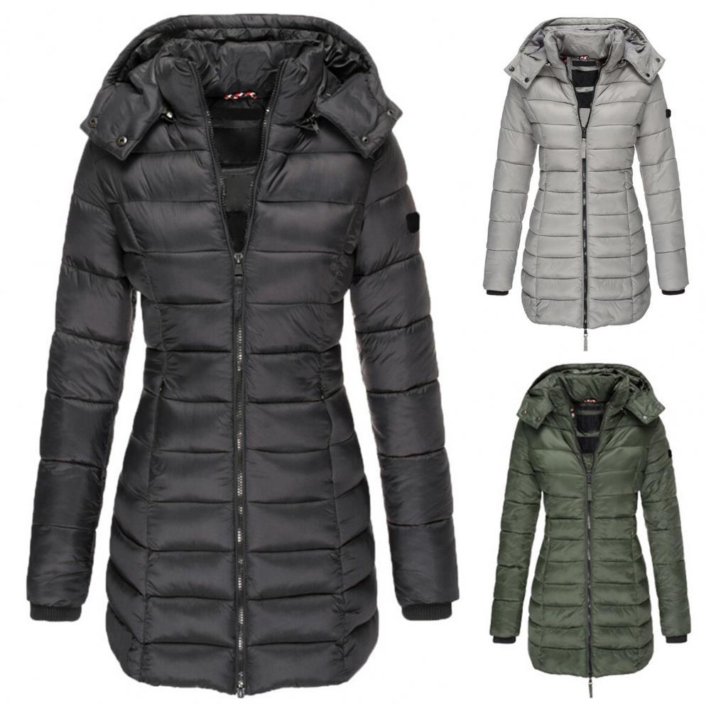 R&B | Warme Slimfit Winterjacke mit Kapuze Damen Winterjacke Regular Fit Belle Couture Essential Wärme