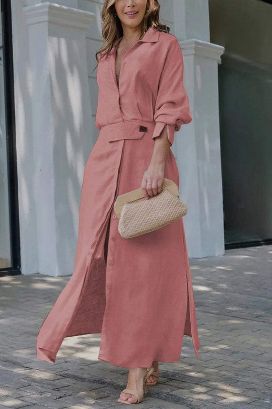 R&B | Klassisches Leinen-Maxi-Kleid