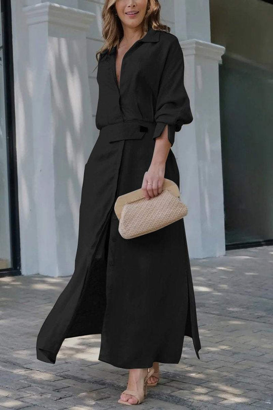 R&B | Klassisches Leinen-Maxi-Kleid
