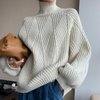 R&B | Bequemer urbaner oversized Langarm Rollkragenpullover ideal für den Winter