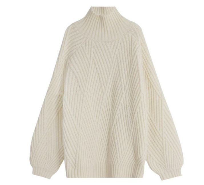 R&B | Bequemer urbaner oversized Langarm Rollkragenpullover ideal für den Winter