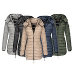 R&B | Warme Slimfit Winterjacke mit Kapuze Damen Winterjacke Regular Fit Belle Couture Essential Wärme