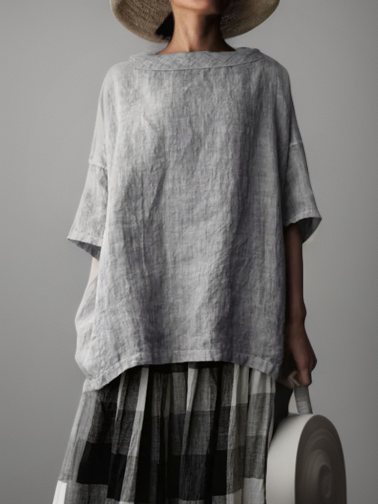 R&B | Vintage Tunika in Oversized-Modell mit Boot-Halskette