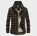 R&B | Herren Sherpa gefütterte Karo Hemdjacke