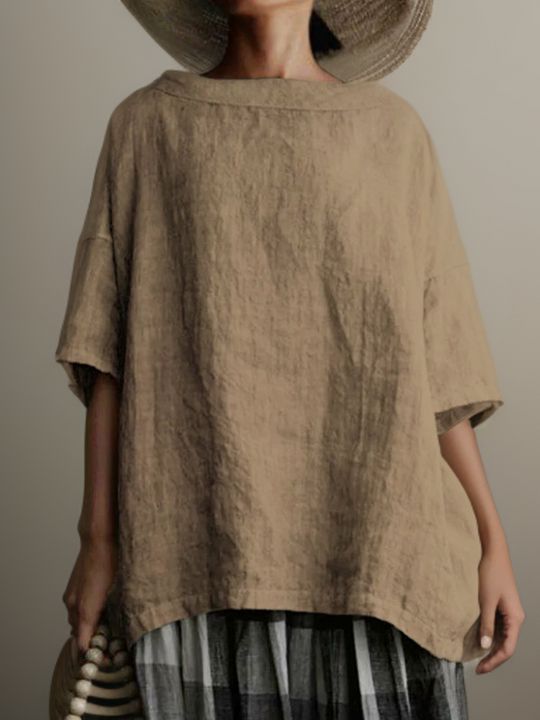 R&B | Vintage Tunika in Oversized-Modell mit Boot-Halskette