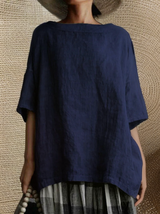 R&B | Vintage Tunika in Oversized-Modell mit Boot-Halskette