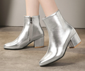R&B | Stilvolle Silberne Stiefeletten