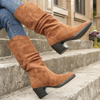 R&B | Stiefel - Textil - Knöchelhöhe - Spitzzehe - Mid-Blockabsatz