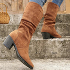 R&B | Stiefel - Textil - Knöchelhöhe - Spitzzehe - Mid-Blockabsatz