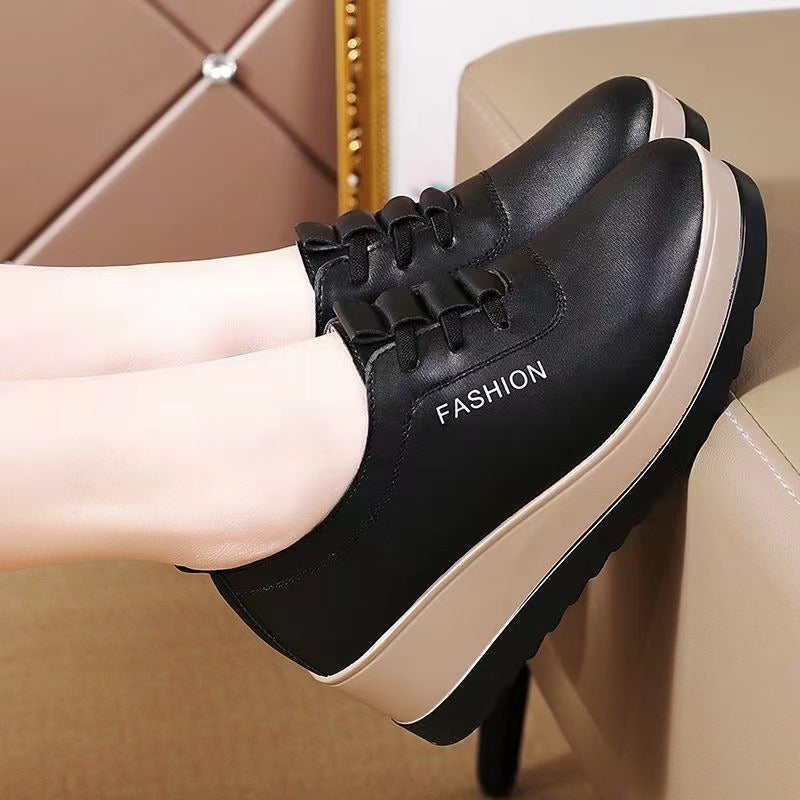 Rutschfeste und strapazierfähige Damen-Keilschuhe aus Leder R&B R&B