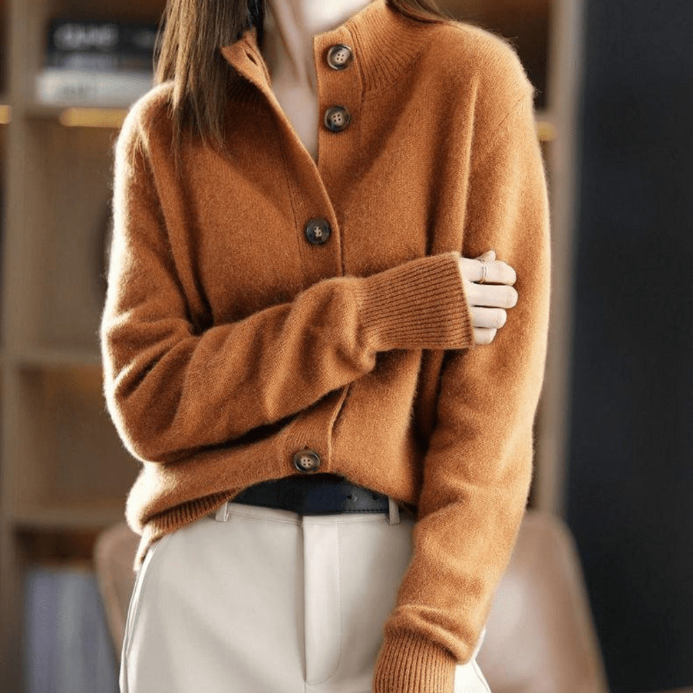 R&B | Cardigan - Damen weicher Knopf-Cardigan
