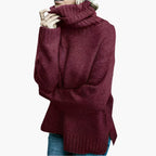 R&B | Oversized Rollkragenpullover - Lässiger Strickpullover für Alltag & Freizeit