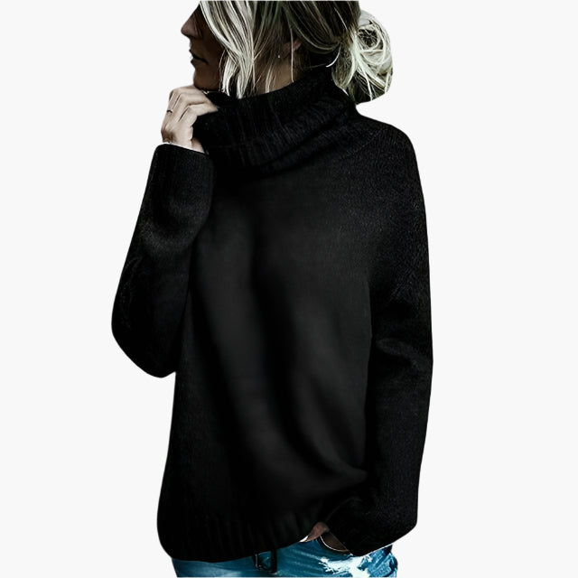 R&B | Oversized Rollkragenpullover - Lässiger Strickpullover für Alltag & Freizeit