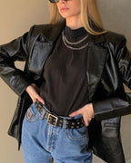 R&B | MODACHIC Freizeitblazer aus PU-Leder
