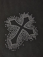 R&B | Hoodie mit Reißverschluss Und Strass-Kreuzmuster