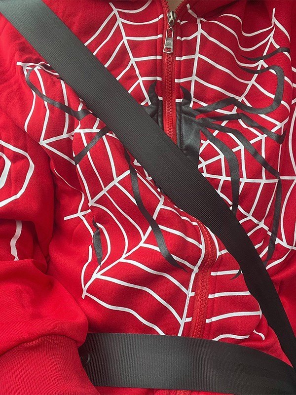 R&B | Hoodie mit Reißverschluss Und Spider-Logo