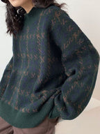 R&B | Vintage Gestrickter Pullover mit Karomuster