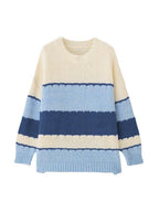 R&B | Gestreiftes Sweatshirt mit Rundhalsausschnitt