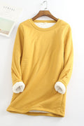 R&B | Tunika Sweatshirt Lockere Passform Langarm Weicher Fleece Futter Komfort