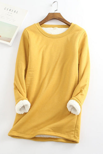 R&B | Tunika Sweatshirt Lockere Passform Langarm Weicher Fleece Futter Komfort