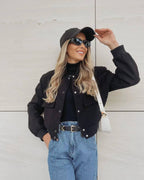 R&B | Cropped Utility Jacke Legere Button up Outerwear