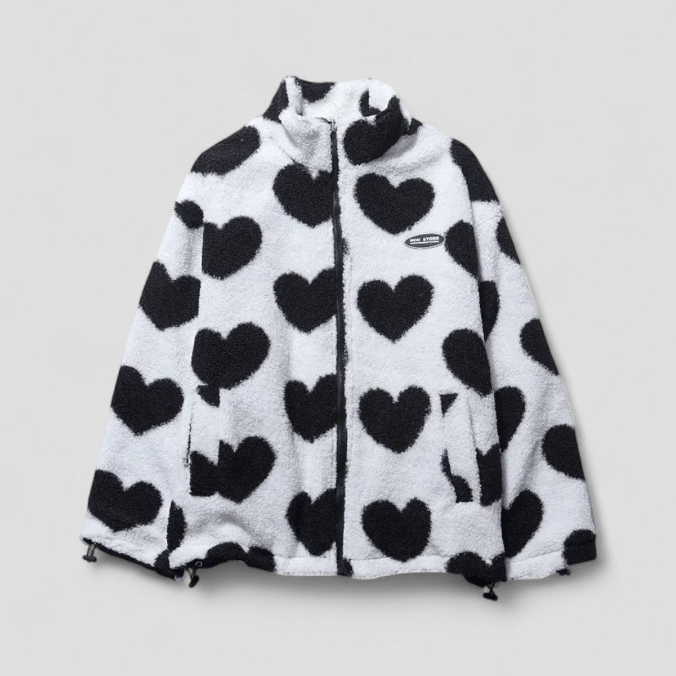 R&B | Wendemantel mit Herzfutter Gemütliche Zip up Jacke