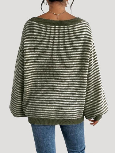 R&B | Gestreifter Strickpullover