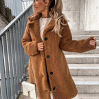 R&B | Teddy Mantel Übergröße Weiches Faux Fur Knopfverschluss