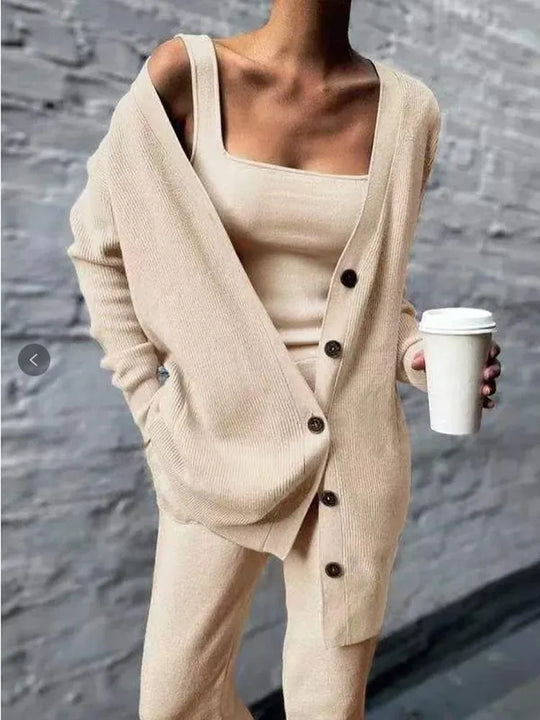 R&B | Strickjacke Aus Wolle-Mischung Entspannte Passform Knöpfe und Taschen
