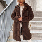 R&B | Teddy Mantel Übergröße Weiches Faux Fur Knopfverschluss