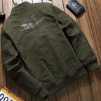 R&B | Militärjacke Strukturiert Passform Bestickte Details Reißverschlussverschluss