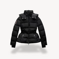 R&B | Pufferjacke Steppshell Hüftlänge Gürtelbund Stehkragen