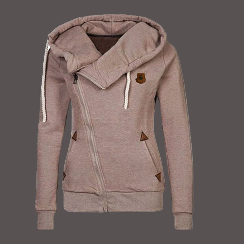 R&B | Kapuzenpullover Jacke Asymmetrischer Reißverschluss