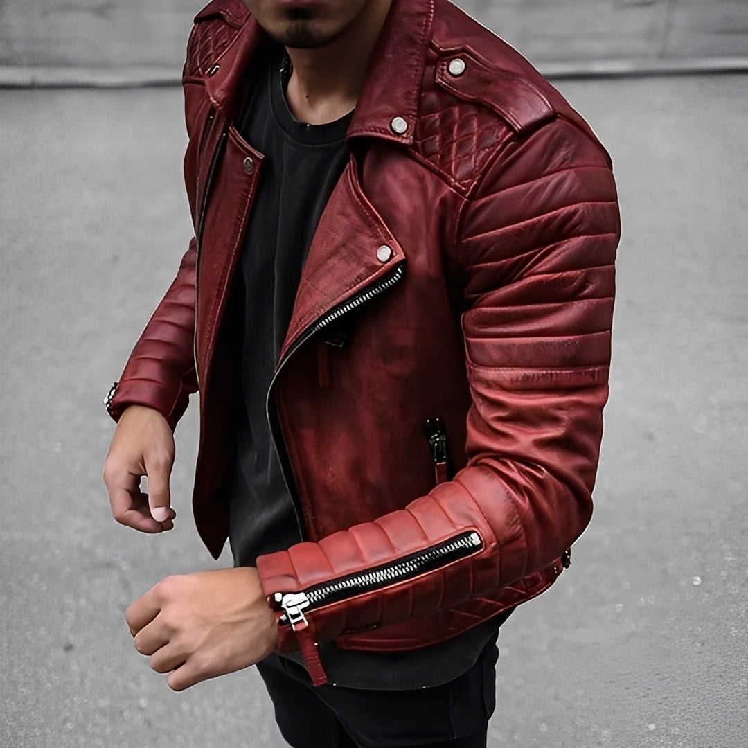 R&B | Retro Lederjacke für Herren im stilvollen Design