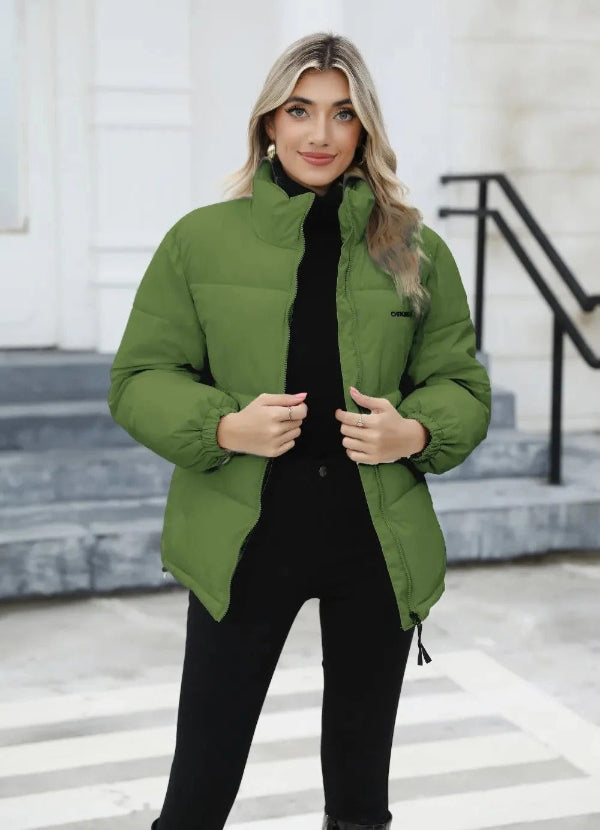 R&B | Jacke – Lässiger Schnitt – Stehkragen – Reißverschluss Vorne – Elastische Bündchen – Hüftlänge