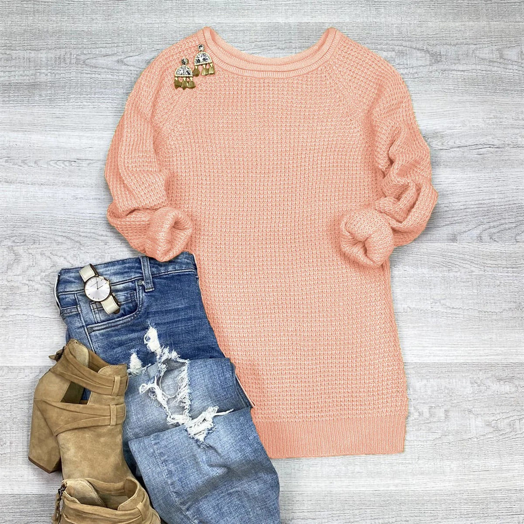 R&B | Strickpullover Übergröße Passform Wolle Rollkragen Seitenschlitz Lässiger Stil