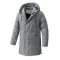 R&B | Jacke mit Kapuze, wasserabweisend, wattiert, mittellang, mehrere Taschen