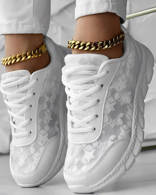 LässigeAtmungsaktive Sneaker Mit Blumenmuster Damen R&B