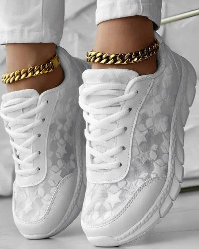 LässigeAtmungsaktive Sneaker Mit Blumenmuster Damen R&B