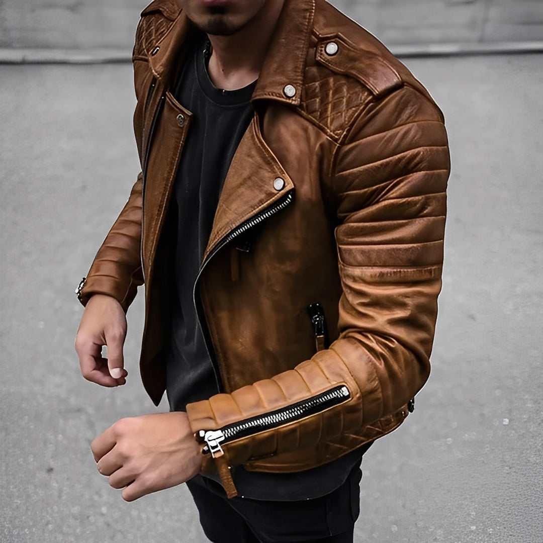 R&B | Retro Lederjacke für Herren im stilvollen Design