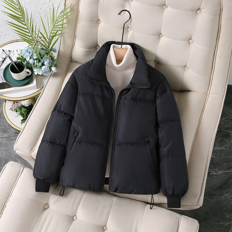 R&B | Pufferjacke Übergröße Passform Steppdesign Stehkragen Reißverschluss