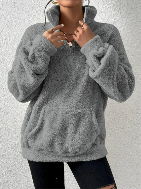 R&B | Übergröße Damen Fleece Kapuzenpullover mit Kapuze