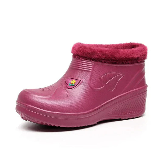 R&B | Schneeboots – Knöchelhöhe – Wasserfestes Slip-On – Isolierte Kunstfellfütterung