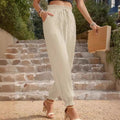 R&B | Sweatpants Hohe Taille Lockere Passform Baumwollmischung Elastische Bündchen