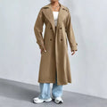 R&B | Langer Trenchcoat mit Doppelter Reihe Knöpfe